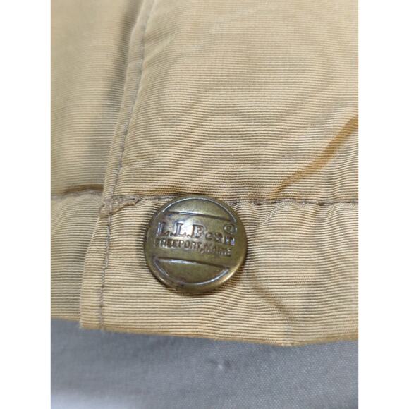 VTG LL Bean Mens M Tan Hooded Parka Jacket Field Coat Freeport Maine - Picture 9 of 16